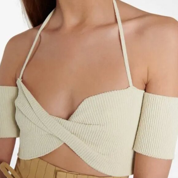 Jacquemus Le Haut Soleil top in beige - Picture 2 of 8